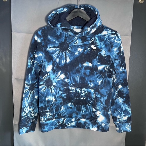 Youth Abercrombie & Fitch Blue Tie-Dye Hoodie - Picture 2 of 8